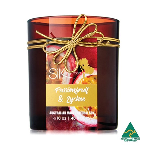Amber Natural Soy Candle - Passionfruit & Lychee (DISC)